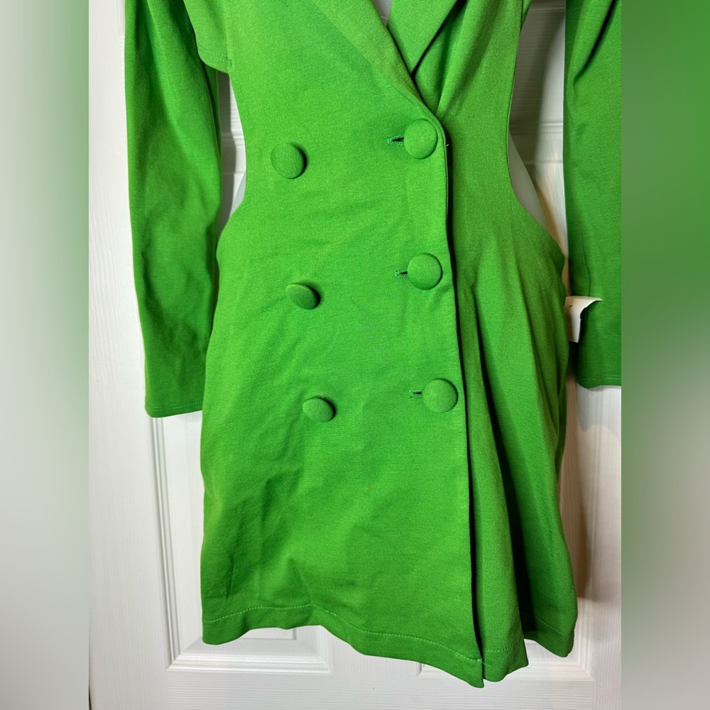 Green Cut Out Blazer Dress - Picture 5 of 9